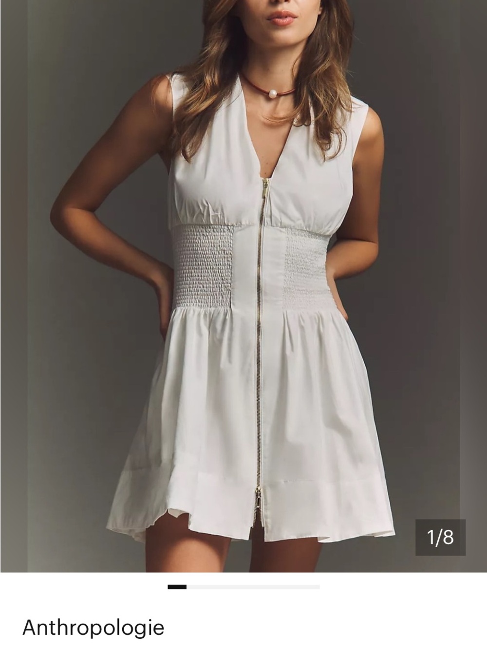 The Tommie cap-sleeve linen mini dtess. NWT